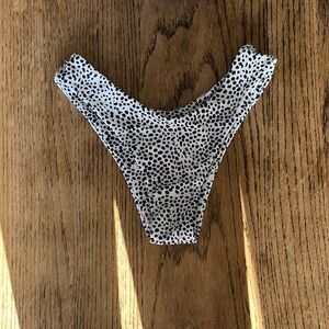 Zaful Black and White Polka Dot Bikini Bottom